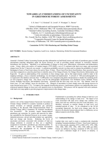 TOWARDS AN UNDERSTANDING OF UNCERTAINTY IN GREENHOUSE FOREST ASSESSMENTS