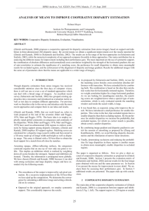 ANALYSIS OF MEANS TO IMPROVE COOPERATIVE DISPARITY ESTIMATION
