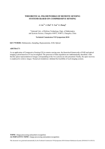 THEORETICAL FRAMEWORKS OF REMOTE SENSING SYSTEMS BASED ON COMPRESSIVE SENSING