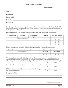 EVALUATION TEMPLATE Program Code: ______________  Title: _______