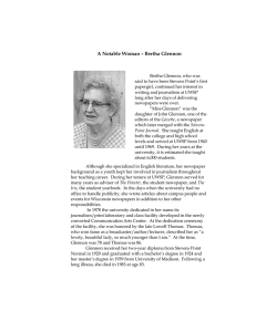 A Notable Woman – Bertha Glennon