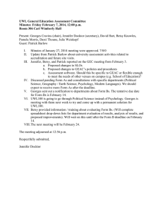 UWL General Education Assessment Committee Room 306 Carl Wimberly Hall