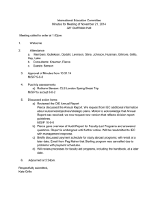International Education Committee Minutes for Meeting of November 21, 2014