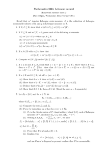 Mathematics 2224: Lebesgue integral Homework exercise sheet 2 Recall that m