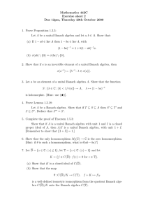 Mathematics 442C Exercise sheet 2 Due 12pm, Thursday 29th October 2009
