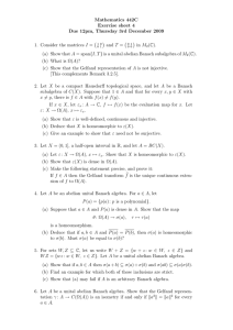 Mathematics 442C Exercise sheet 4 Due 12pm, Thursday 3rd December 2009