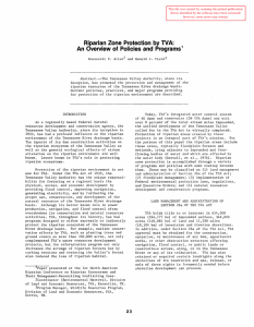 by Riparian  Zone  Protection TVA: