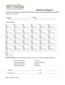Absence Report