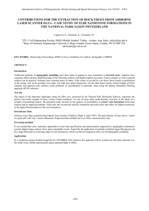International Archives of Photogrammetry, Remote Sensing and Spatial Information Sciences,...