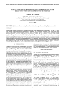 ROBUST DISPARITY MAPS WITH UNCERTAINTIES FOR 3D SURFACE
