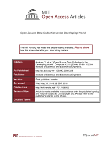 Open Source Data Collection in the Developing World Please share