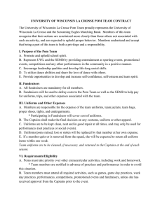 UNIVERSITY OF WISCONSIN LA CROSSE POM TEAM CONTRACT