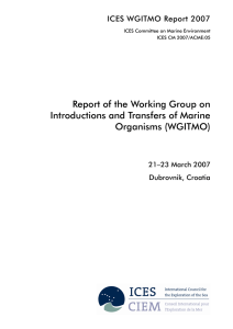 Report of the Working Group on Introductions and Transfers of Marine