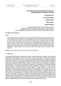 Price Monitoring of Socially Significant Groceries: Mediterranean Journal of Social Sciences