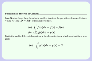 Fundamental Theorem of Calculus