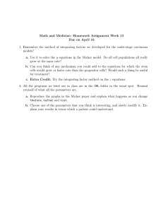 Math and Medicine: Homework Assignment Week 13 Due on April 16