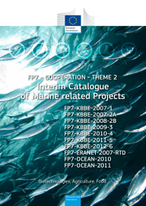 Interim Catalogue of Marine related Projects FP7 - COOPERATION - THEME 2