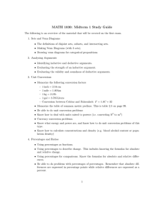 MATH 1030: Midterm 1 Study Guide