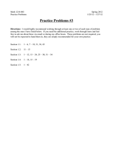 Practice Problems #3