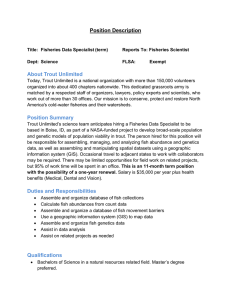 Position Description About Trout Unlimited