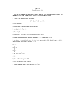 Calculus II Exam 2, Summer 2003
