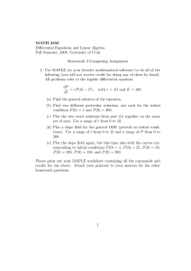 MATH 2250 Differential Equations and Linear Algebra Homework 2 Computing Assignment