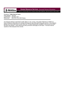 Public Service Leave Date Adopted:  05/01/94 Last Revision:  04/15/02, 05/11