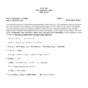 ECE 301 Fall Semester, 2002 HW Set #2 Name