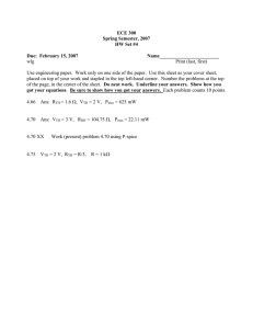 ECE 300 Spring Semester, 2007 HW Set #4