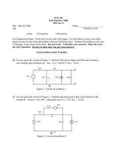 Due:  Sept 28, 2006      ... ECE 301 Fall Semester, 2006