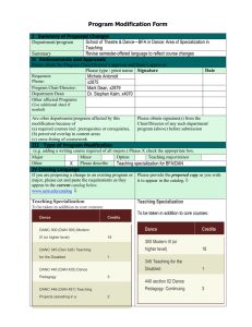Program Modification Form