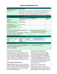Program Modification Form