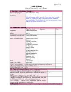 Level II Form  Department/program Summary