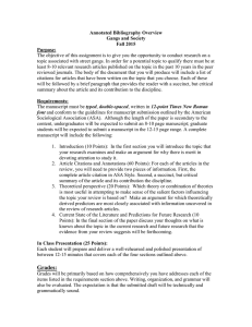 Gangs & Society: Annotated Bibliography Assignment Overview