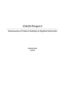 CS420 Project I Examination of Pattern Stability in Hopfield Networks