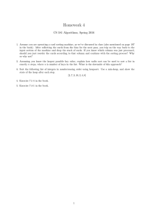Homework 4 CS 581 Algorithms, Spring 2016