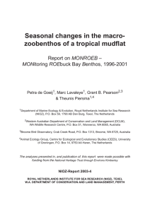 Seasonal changes in the macro- zoobenthos of a tropical mudflat MONROEB MON