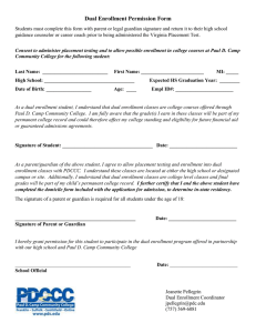 Dual Enrollment Permission Form