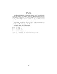 Math 1090 Test 3 Review