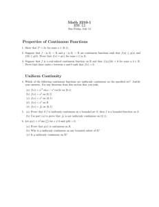 Math 3210-1 HW 13 Properties of Continuous Functions