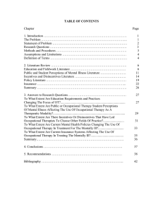TABLE OF CONTENTS  Chapter Page