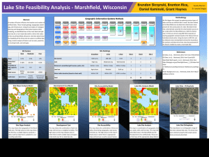 Lake Site Feasibility Analysis - Marshfield, Wisconsin Brendon Skrzynski, Brenton Rice, Methodology