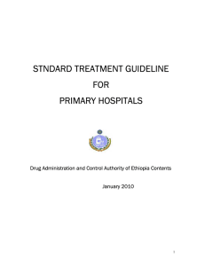 STNDARD TREATMENT GUIDELINE FOR PRIMARY HOSPITALS