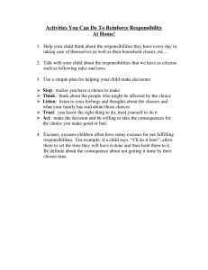 Activities You Can Do To Reinforce Responsibility At Home!