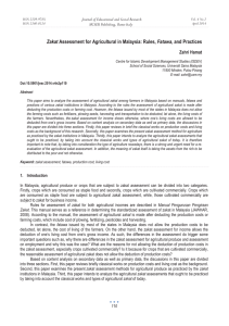 Zakat Zahri Hamat Journal of Educational and Social Research MCSER Publishing, Rome-Italy
