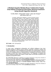 A Multiple-Supplier-Multiple-Buyer Collaborative Supply Chain Model Considering Information Sharing Investment