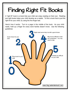 Finding Right Fit Books