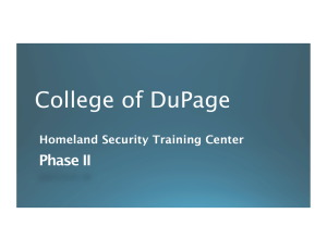 College of DuPage Phase II Homeland Security Training Center