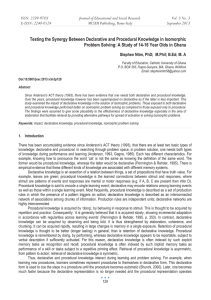 ISSN: 2239-978X Journal of Educational and Social Research Vol. 3 No. 3