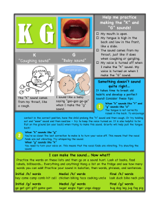 Practice K and G Sounds: Speech Therapy Worksheet